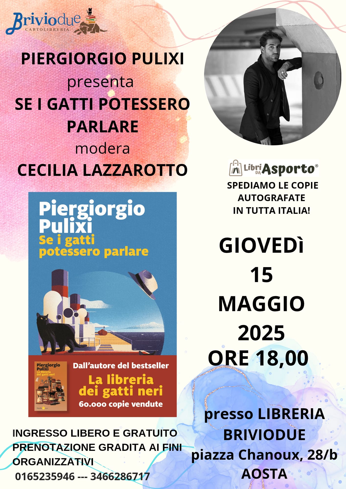 Piergiorgio Pulixi presenta il libro Se i gatti potessero parlare