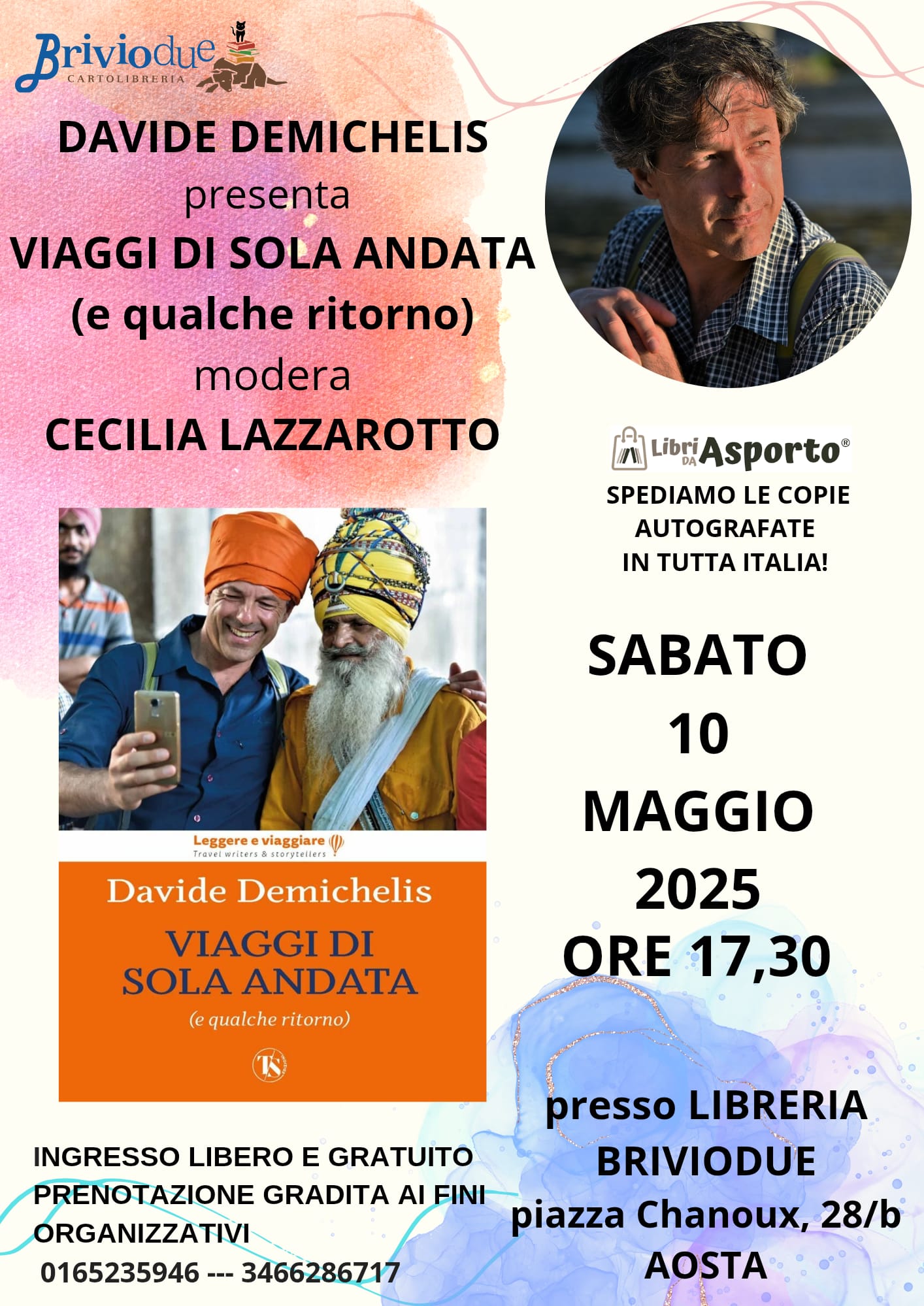 Davide Demichelis presenta il libro Viaggi di sola andata (e qualche ritorno)