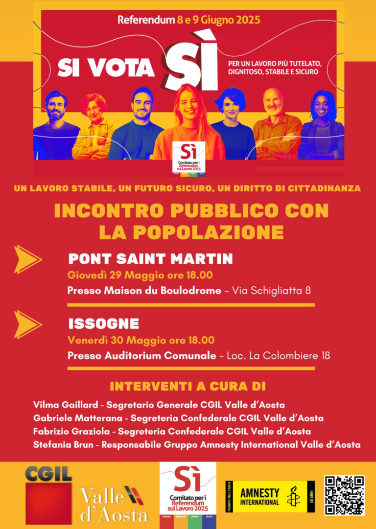 Incontri sul referendum a Pont-Saint-Martin e Issogne