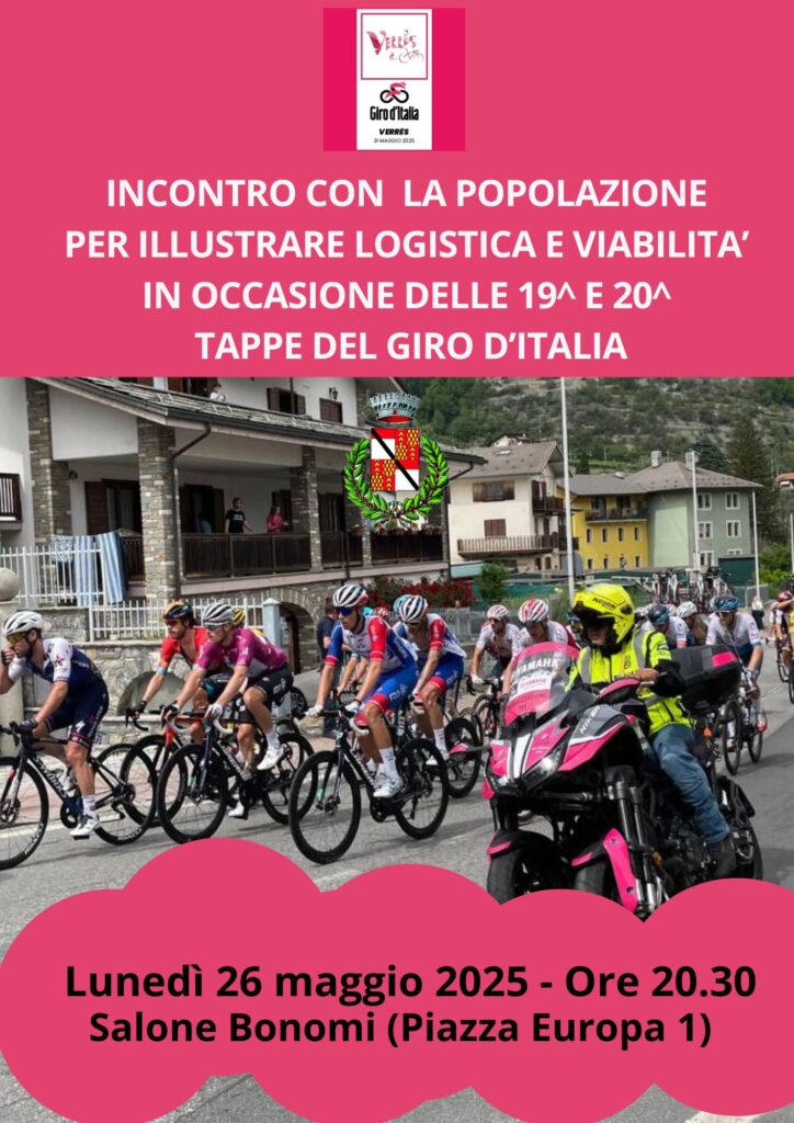 Locandina dell'incontro viabilità con la popolazione