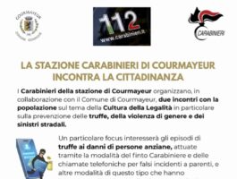 Courmayeur: i Carabinieri incontrano la cittadinanza