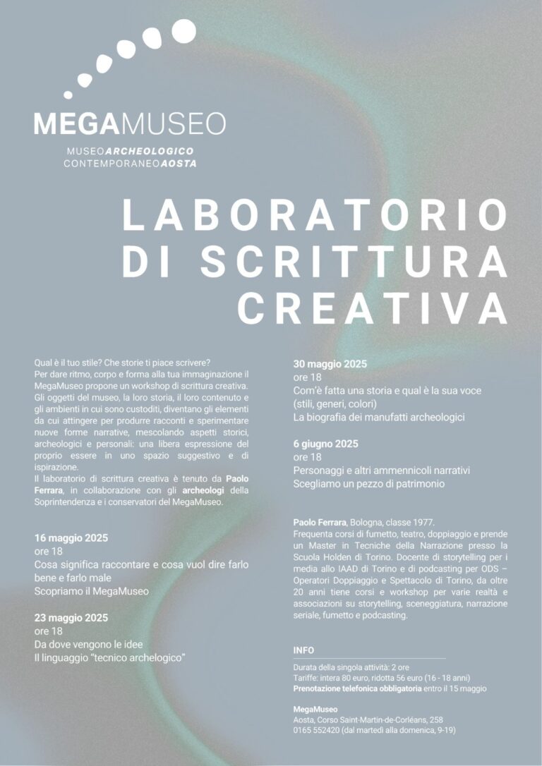Corso di scrittura creativa al MegaMuseo di Aosta