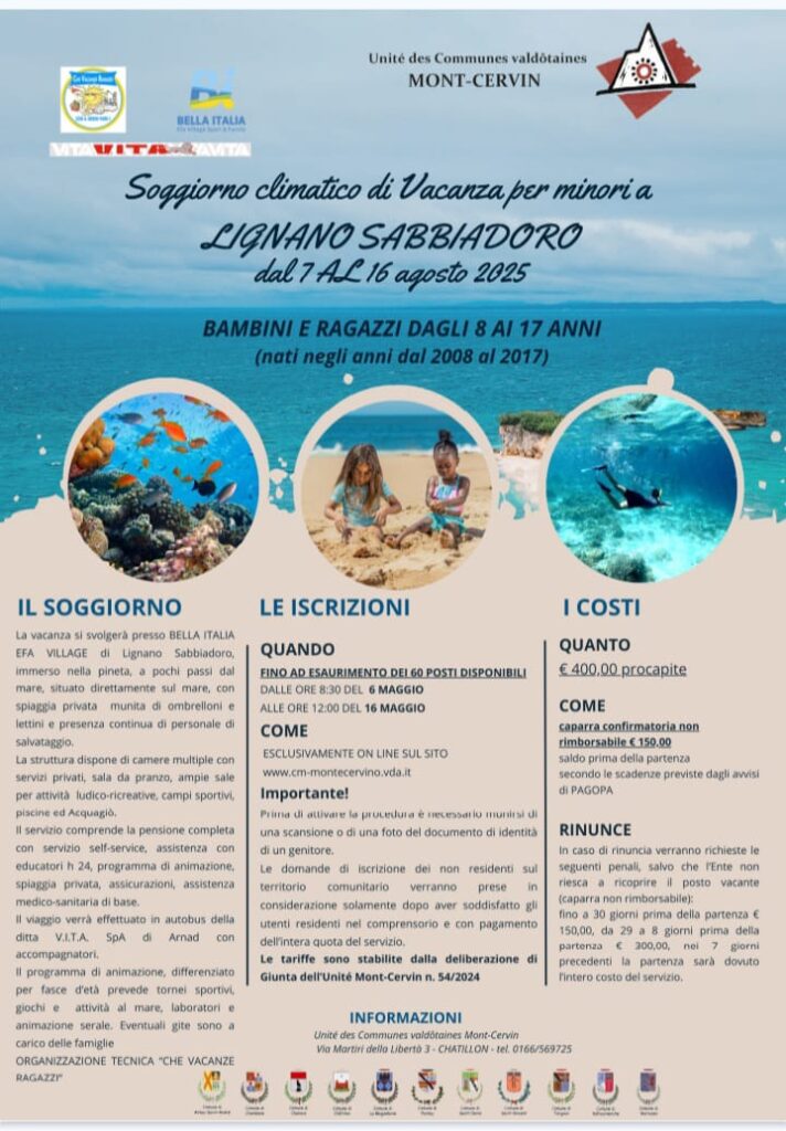 Locandina del soggiorno climatico Lignano Sabbiadoro
