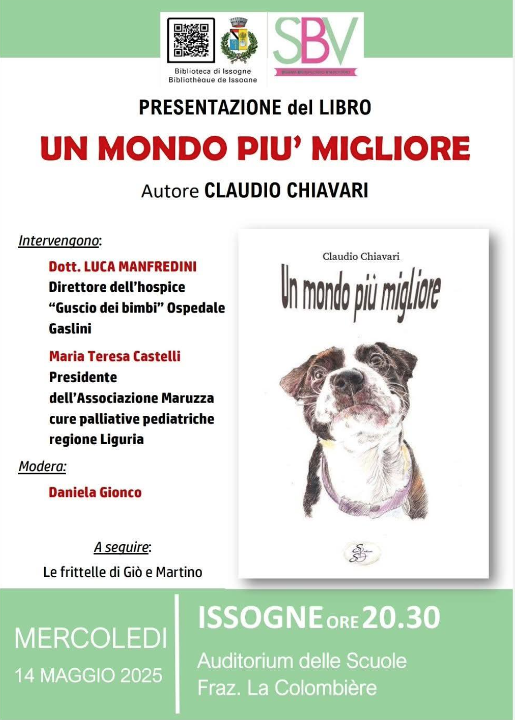 A Issogne Claudio Chiavari presenta il libro Un mondo più migliore