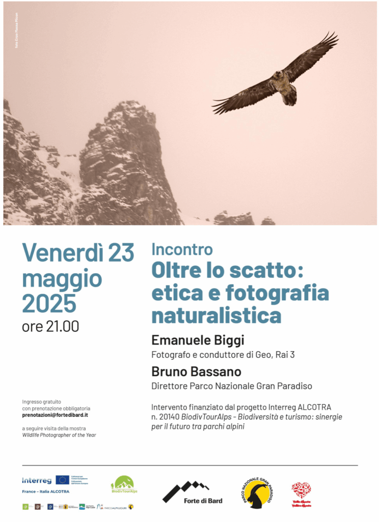 Locandina dell'incontro Oltre lo scatto: etica e fotografia naturalistica