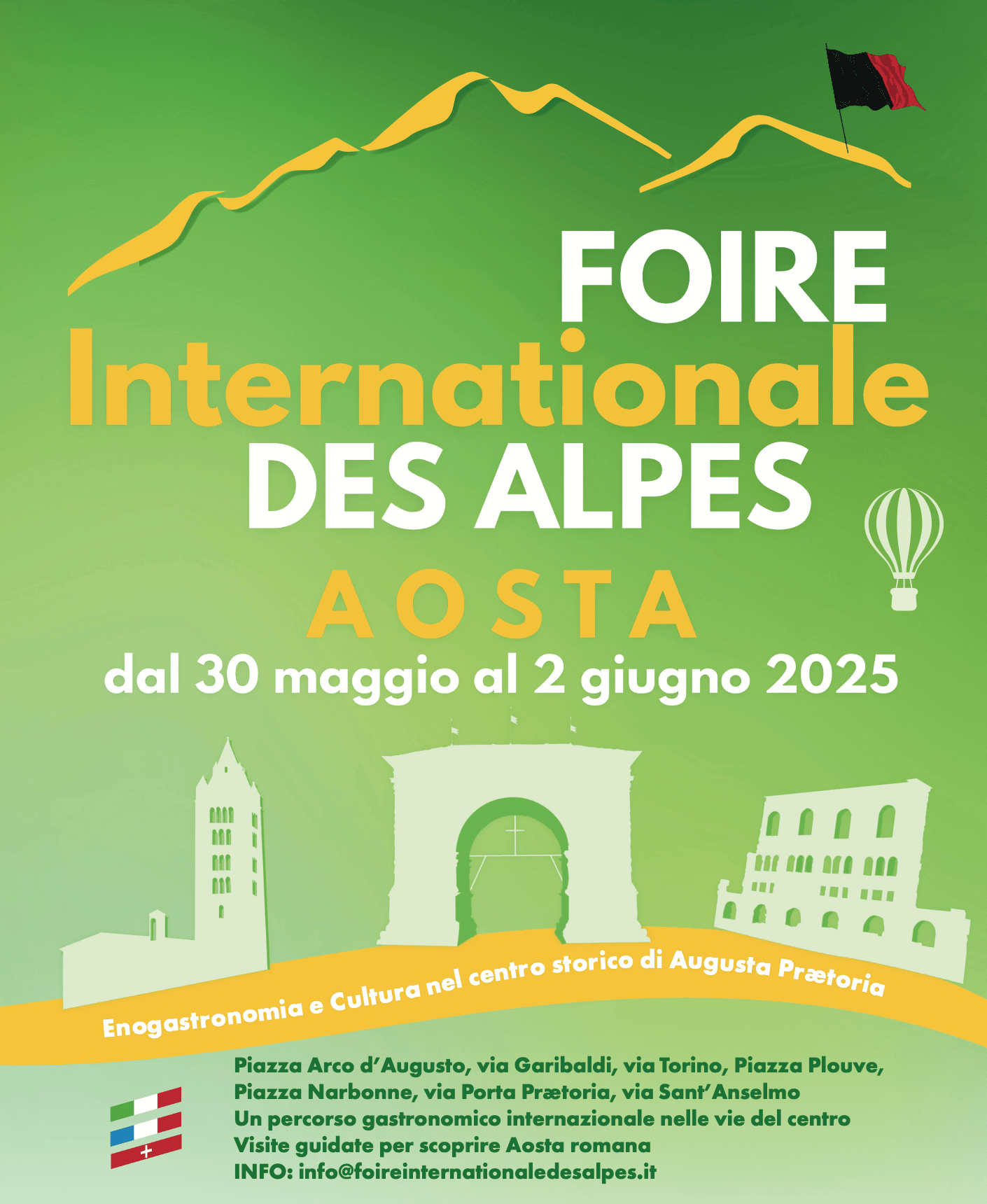 Fiera Internazionale delle Alpi ad Aosta 2025con enogastronomia, cultura e spettacoli