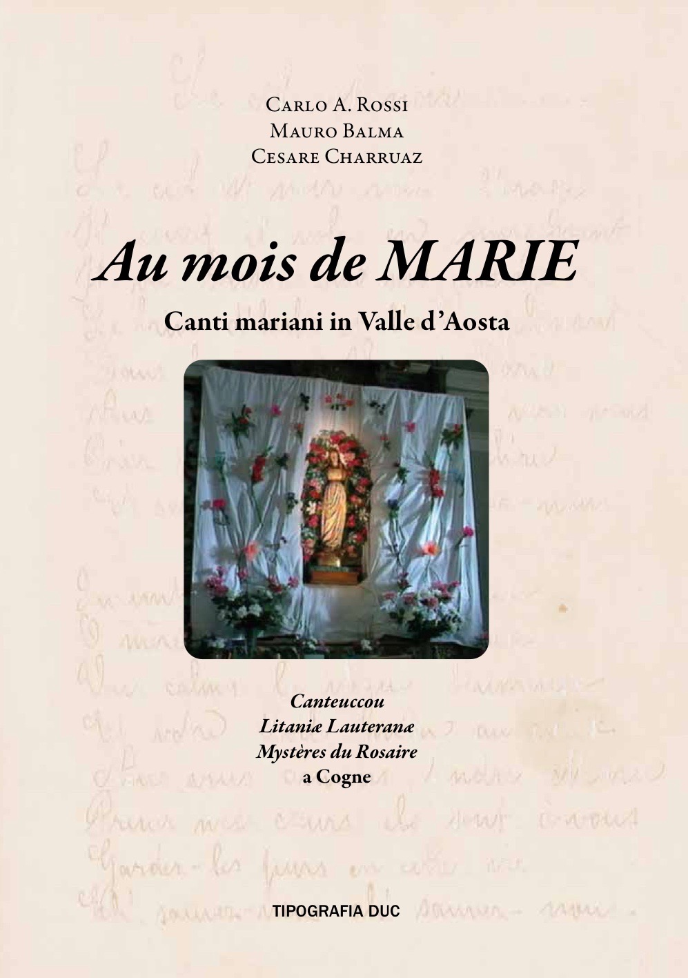 Presentazione del libro Au mois de Marie