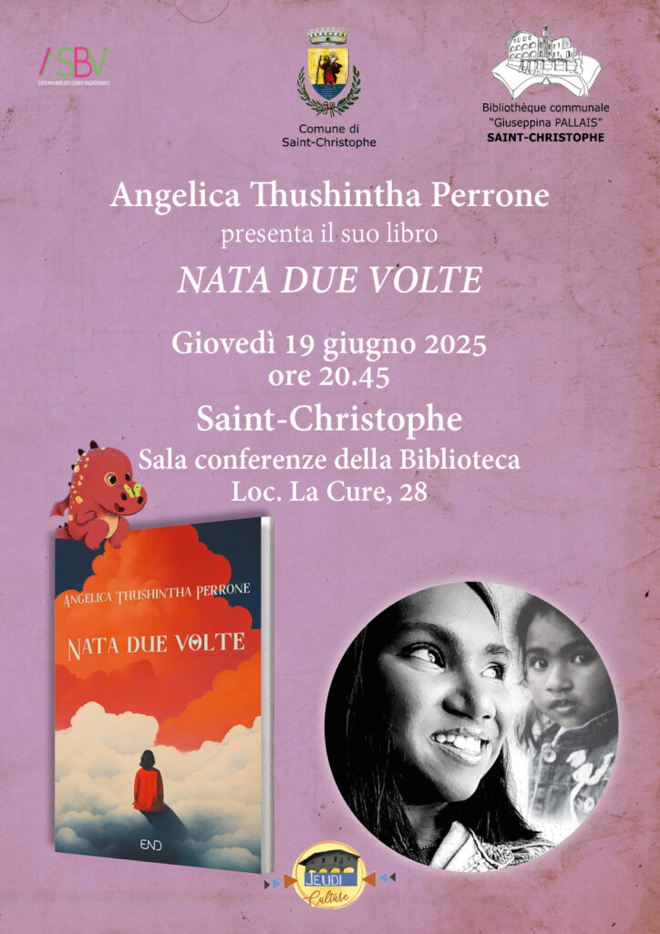 Locandina di presentazione del libro Nata due volte