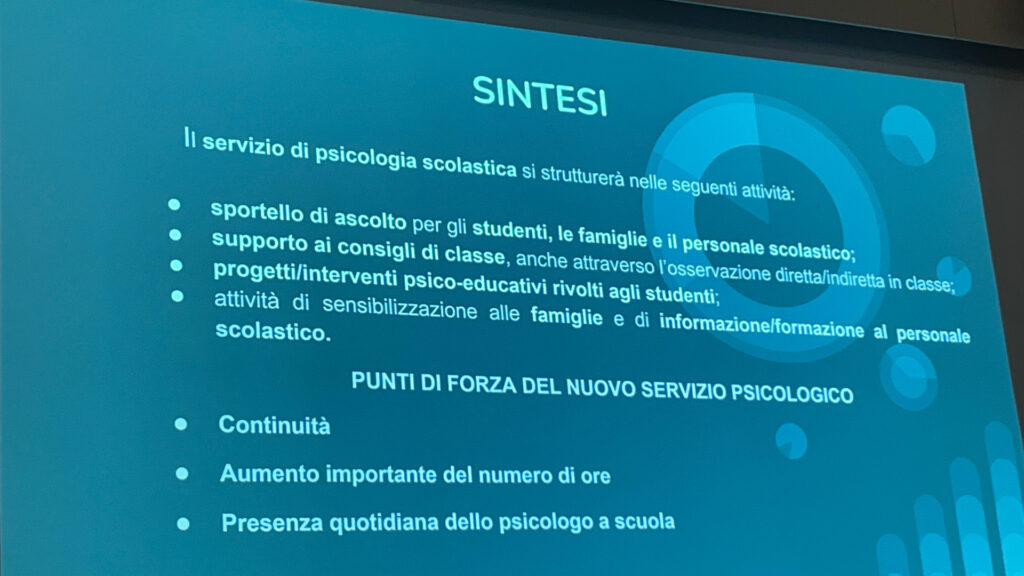 La sintesi del progetto 'Una scuola che ascolta'