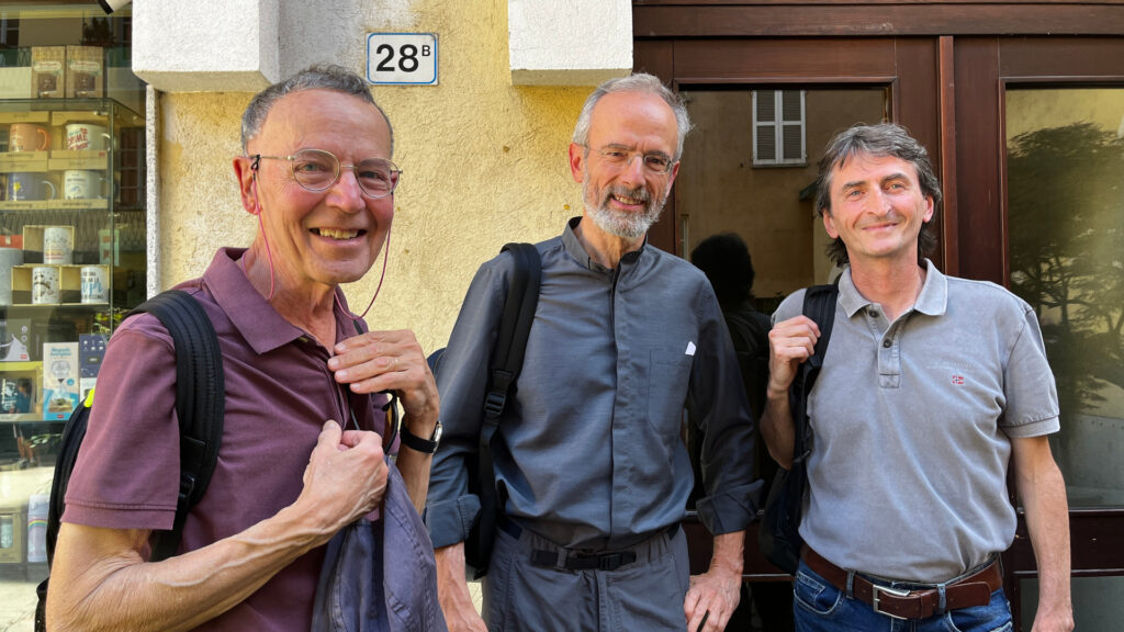 Tullio Omezzoli, don Paolo Papone ed Andrea Désandré