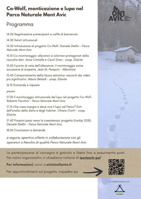 Locandina Programma di presentazione del Progetto Co-Wolf
