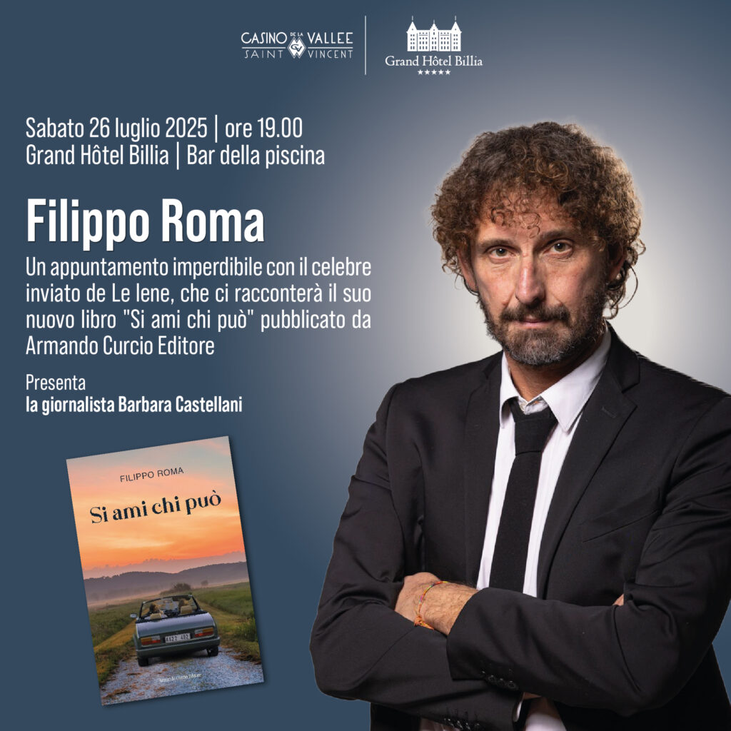 Locandina della presentazione del libro di Filippo Roma