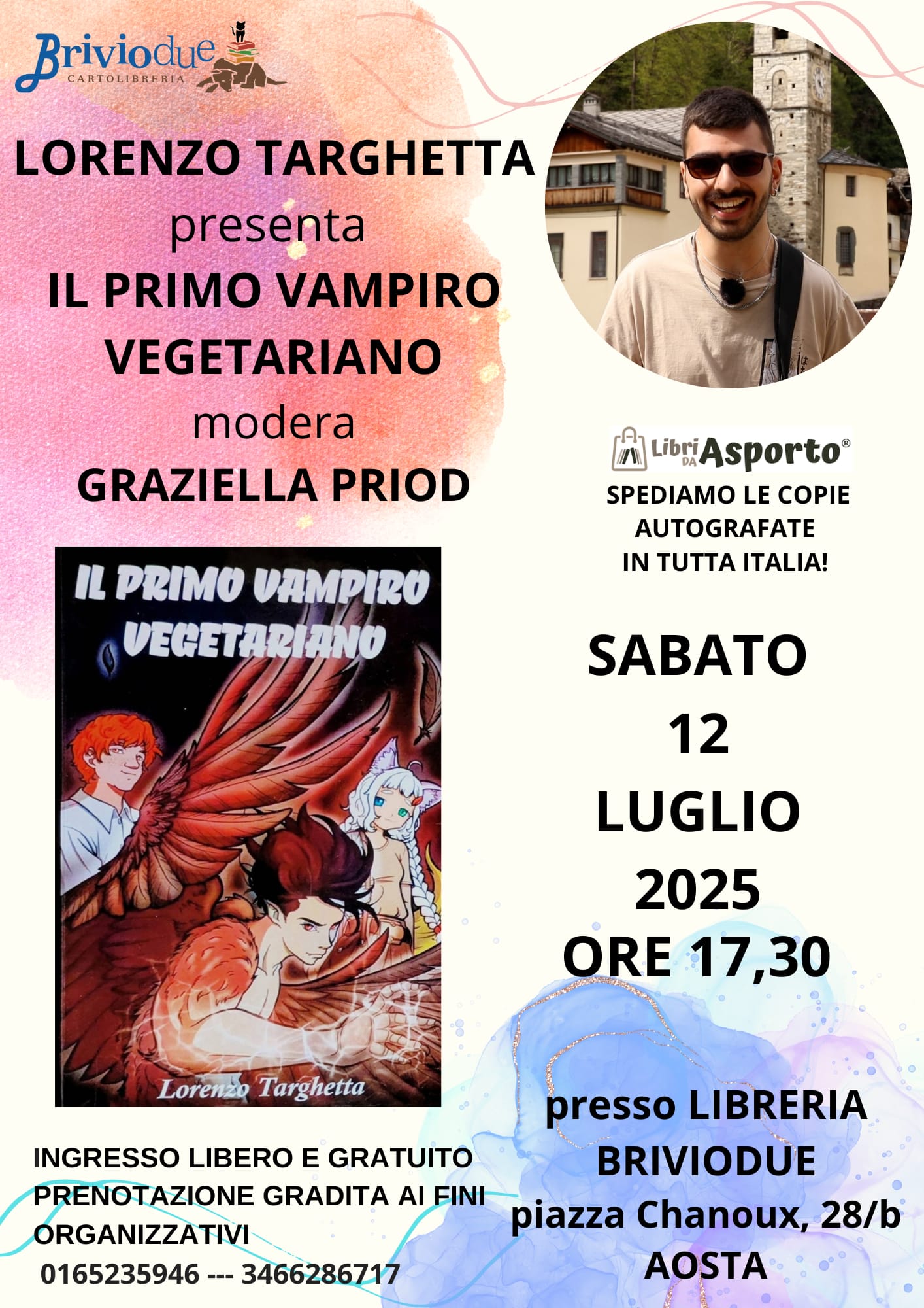 Lorenzo Targhetta presenta  il romanzo Il primo vampiro vegetariano