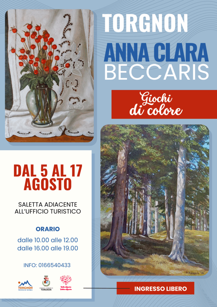 Locandina della mostra di Anna Clara Beccaris