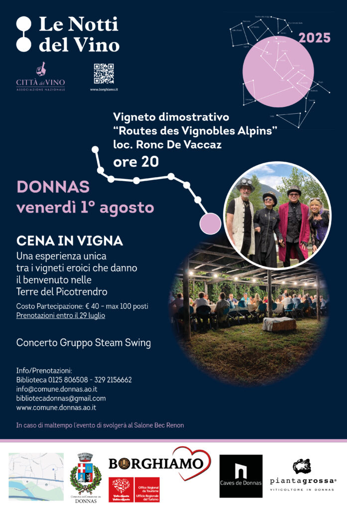 Locandina Le notti del vino a Donnas