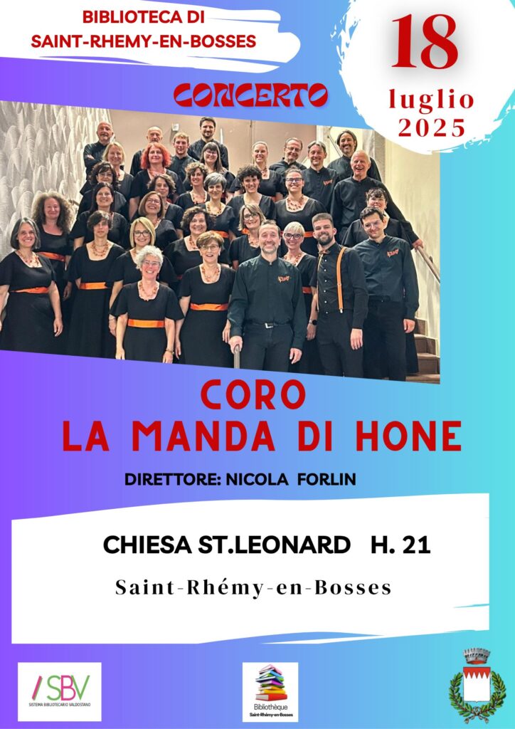 Locandina concerto coro La Manda