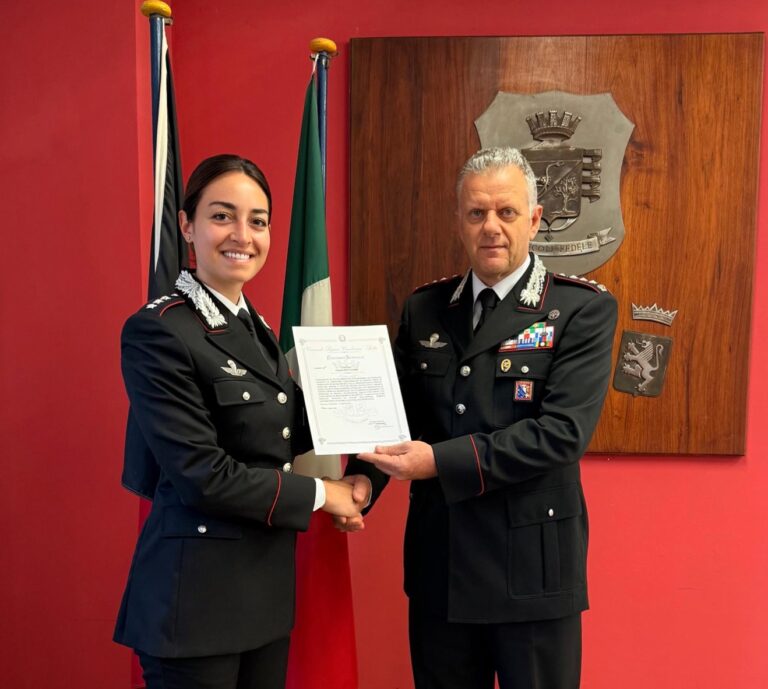 Carabinieri: encomio a Chiara Ricciardi e promozione a Livio Propato