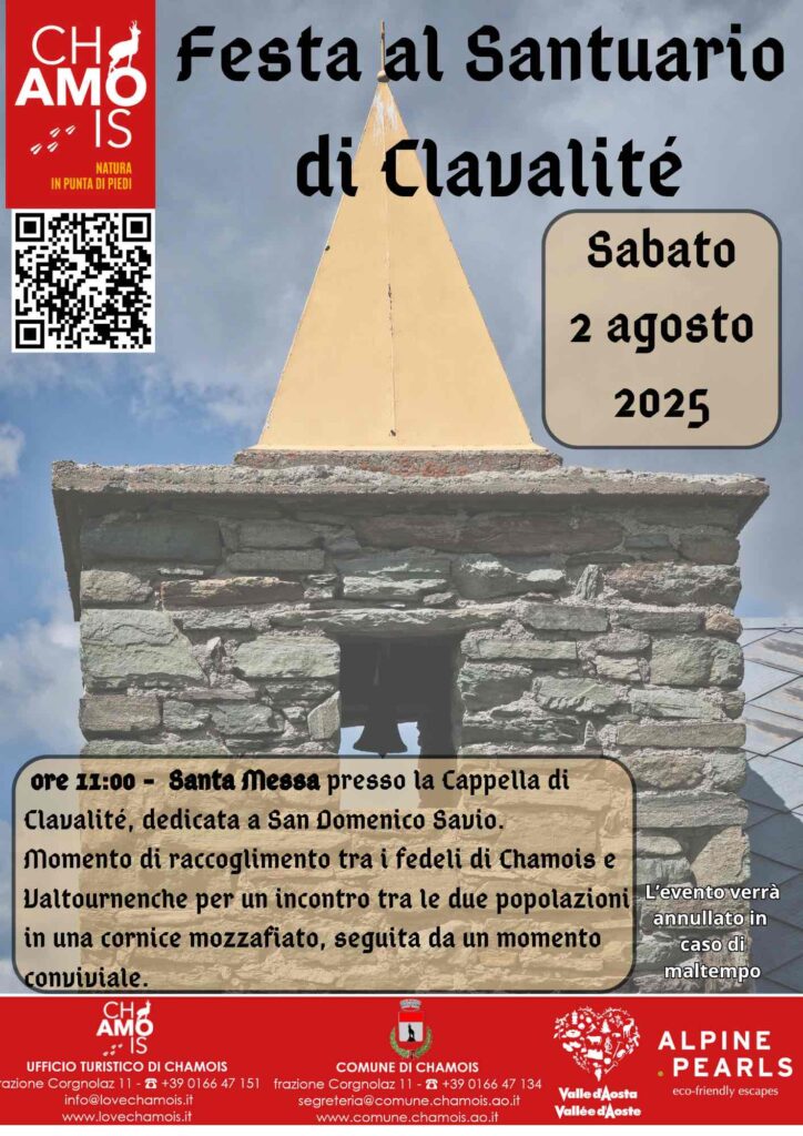 Locandina della Festa al Santuario di Clavalité