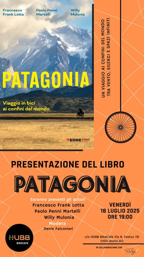Locandina di presebtazione del libro Patagonia