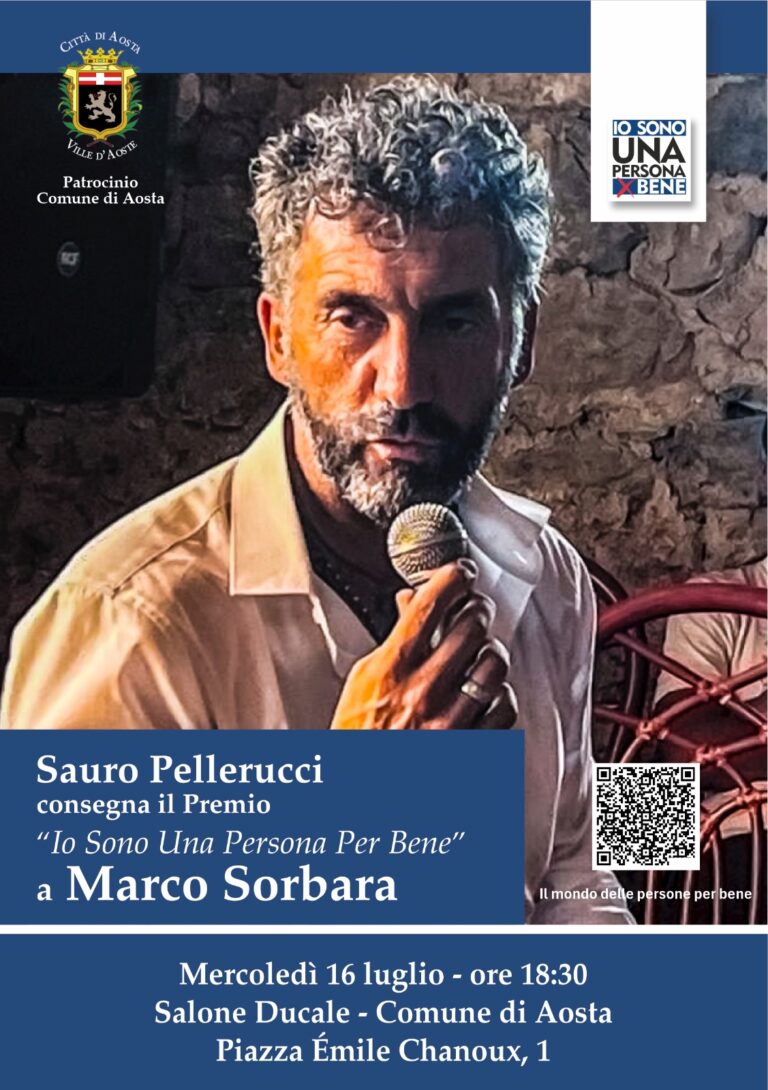 A Marco Sorbara il premio Io Sono una persona per bene