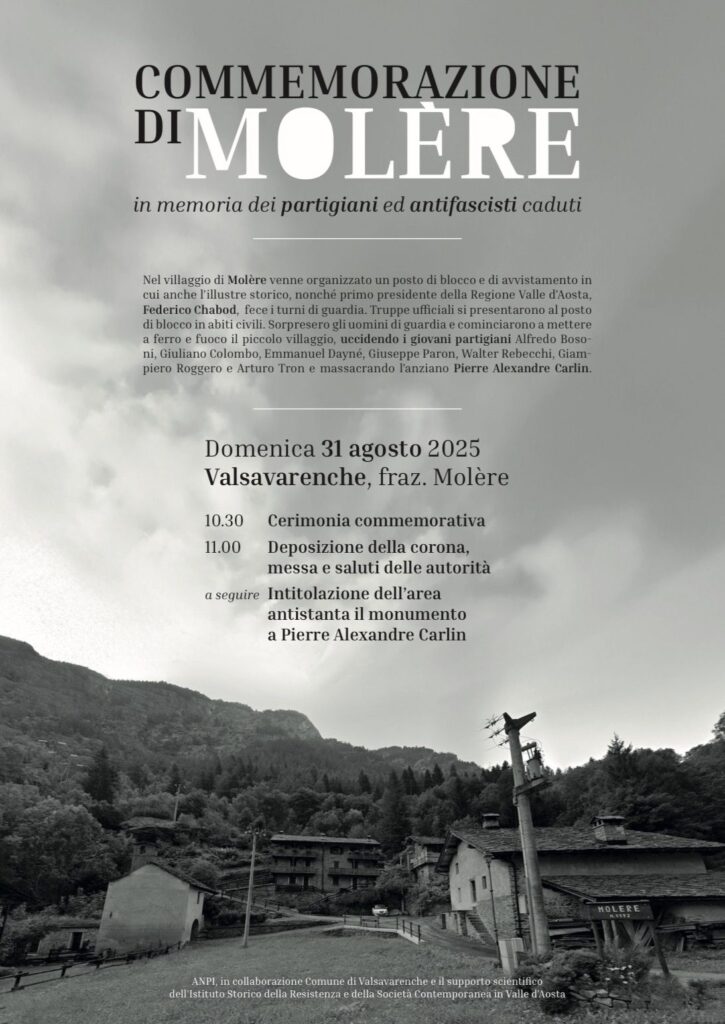 Locandina commemorazione di Molere 2025