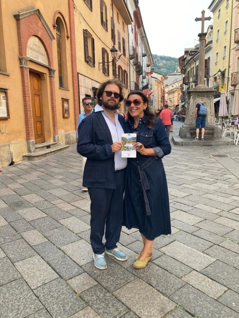 Marina della Volpe con Piero Marino