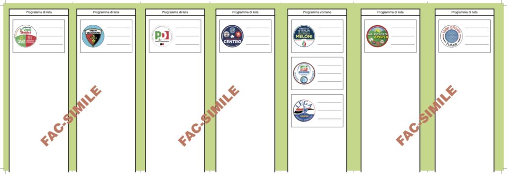 Fac Simile Scheda Elezioni Regionali