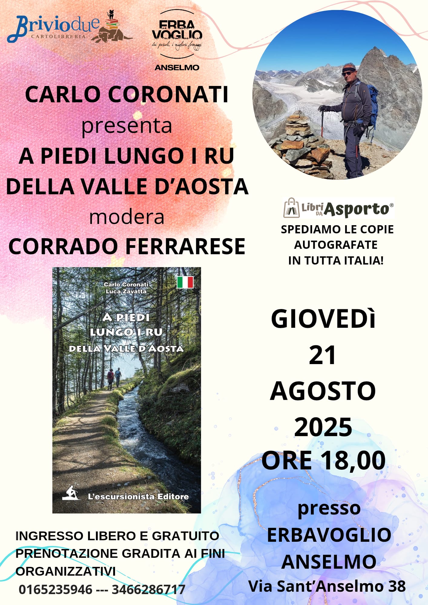 Carlo Coronati presenta il libro A piedi lungo i ru della Valle d’Aosta