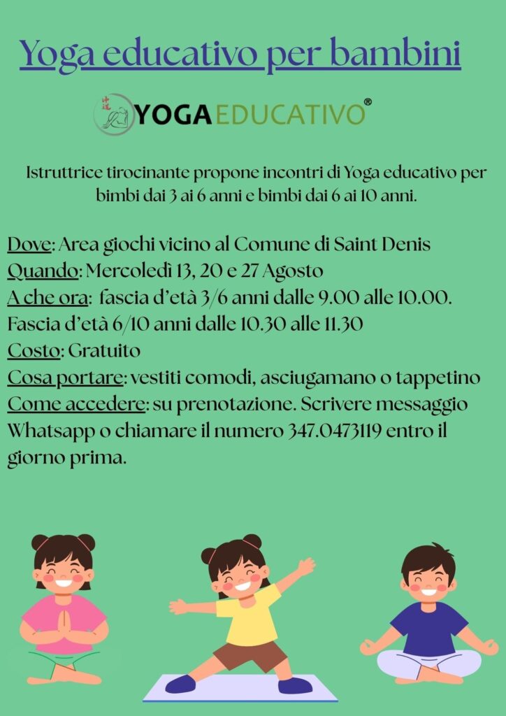 Locandina Yoga Educativo Saint-Denis