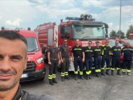 La Protezione civile valdostana a supporto dell\'incendio sul Vesuvio