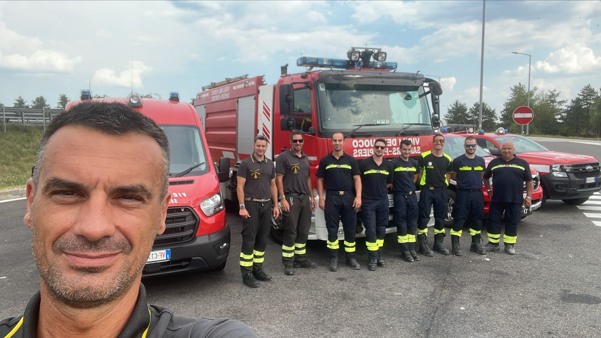 La Protezione civile valdostana a supporto dell\'incendio sul Vesuvio