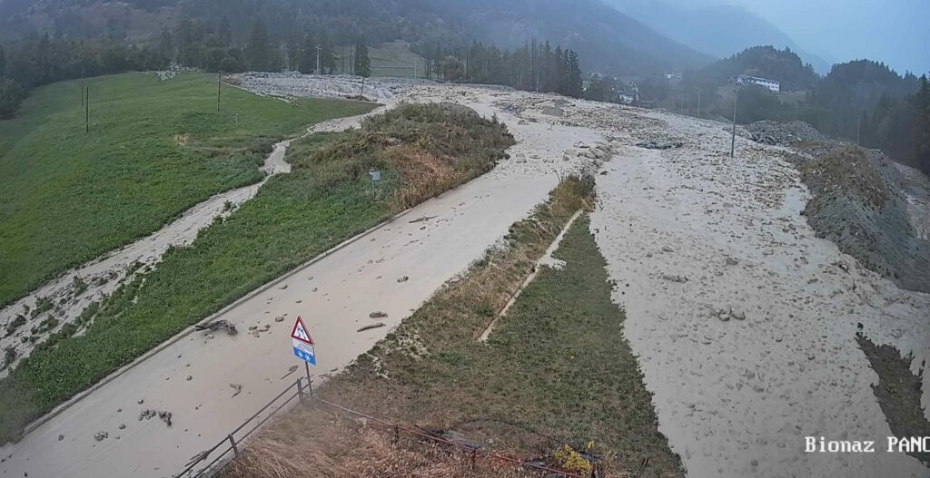 colata detritica nel torrente Varère
