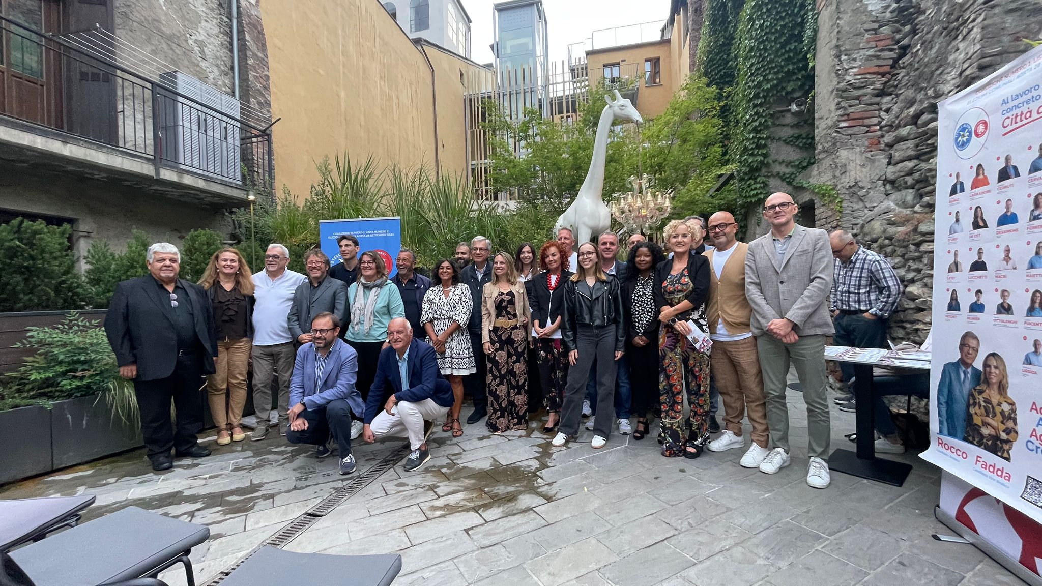 La lista di Stella alpina-Rassemblement valdôtain per il Comune di Aosta