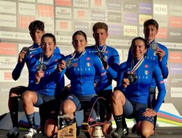 Martina Berta argento con la Staffetta azzurra a Crans Montana
