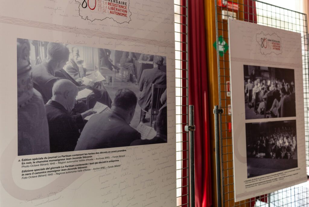 Mostra dal titolo Les décrets du Lieutenant du Royaume de 1945 à l’origine de l’autonomie spéciale de la Vallée d’Aoste