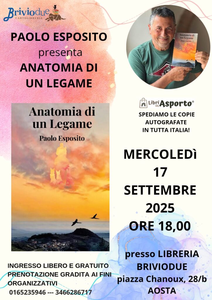 Locandina della presentazione del libro di Paolo Esposito