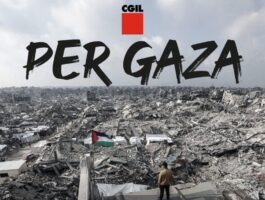 Cgil Valle d\'Aosta in piazza per Gaza