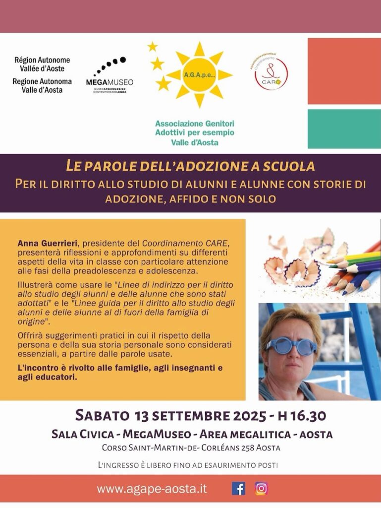 Locandina Le Parole Dell’adozione A Scuola