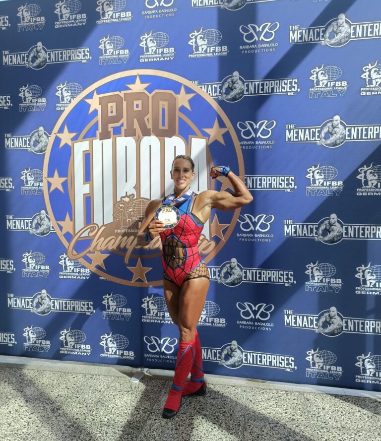 Martina Bianchini seconda nella gara di bodybuilding Pro Europa a Offenbach