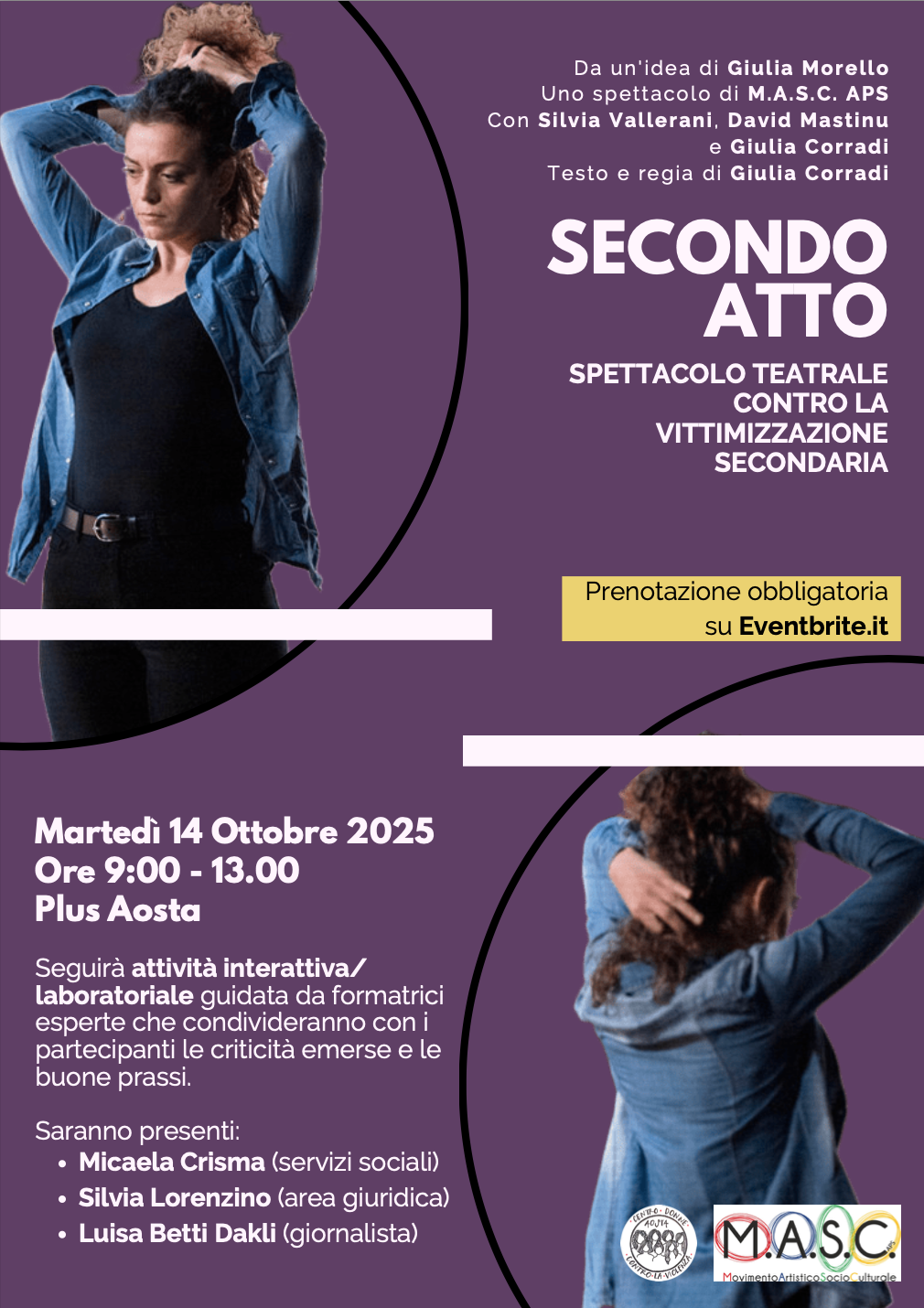 Secondo Atto: spettacolo e laboratorio contro la vittimizzazione secondaria