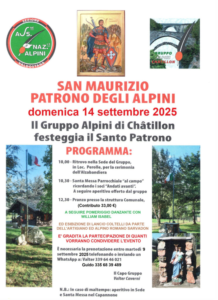 Locandina della Festa di San Maurizio 2025 a Châtillon