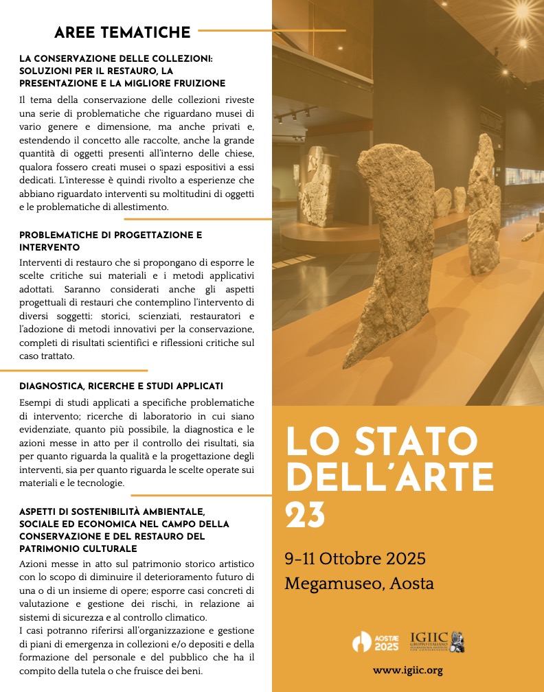 Locandina del convegno Lo stato dell’arte