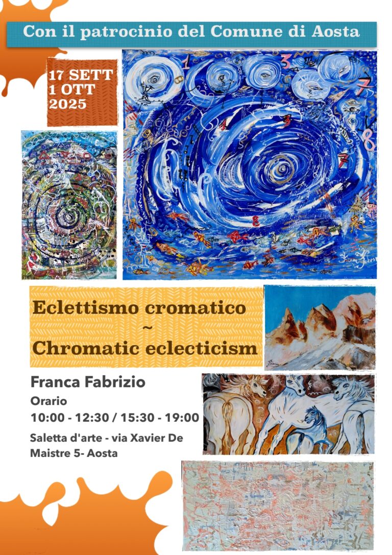 Eclettismo cromatico: Franca Fabrizio espone ad Aosta