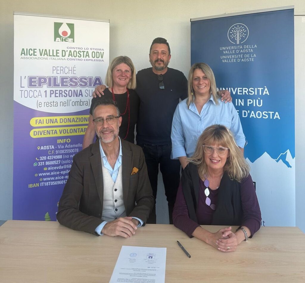 Aice - Sottoscrizione della convenzione tra l’Università della Valle d’Aosta e l’Associazione Italiana contro l’Epilessia Valle d’Aosta Odv
