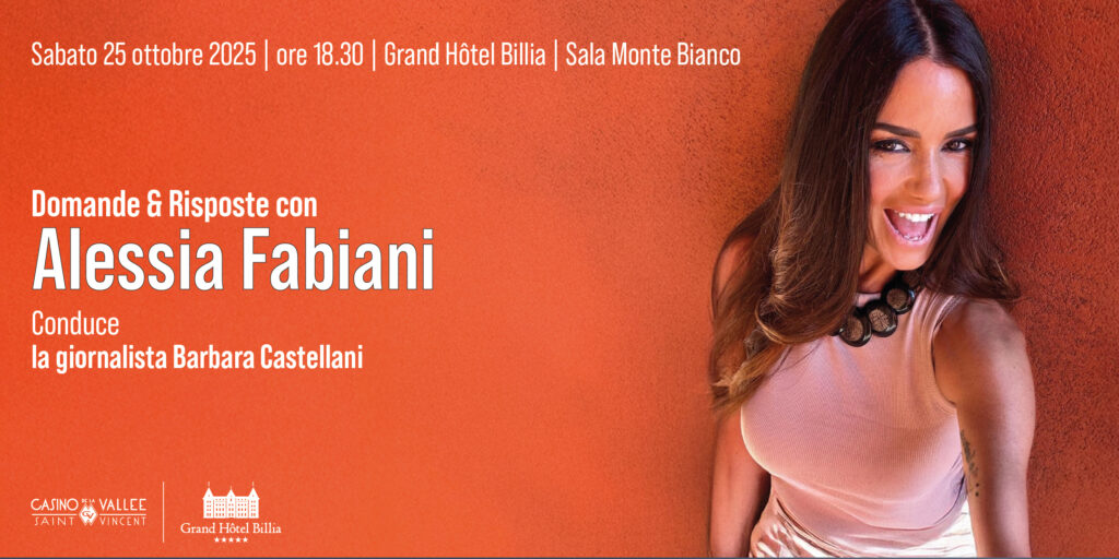 Locandina incontro con Alessia Fabiani
