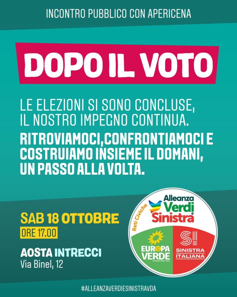 Locandina incontro Avs Dopo il voto