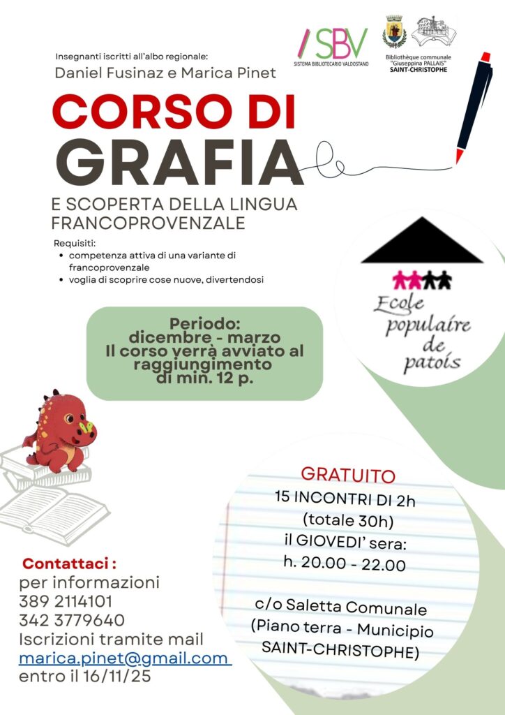 Locandina del corso di Patois