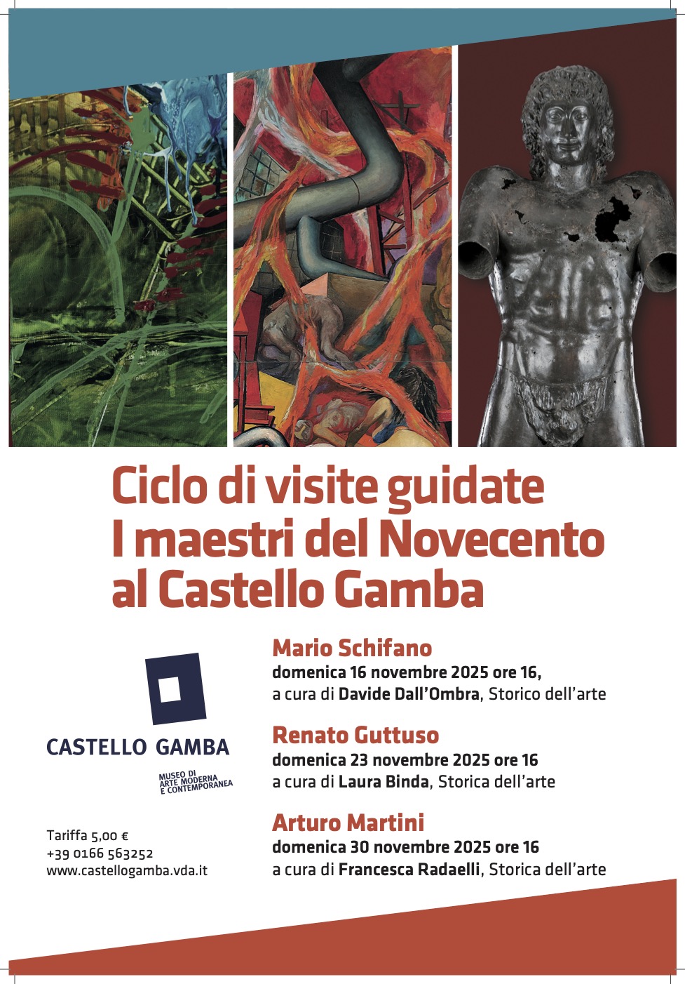 Locandina del ciclo di visite guidate al Castello Gamba