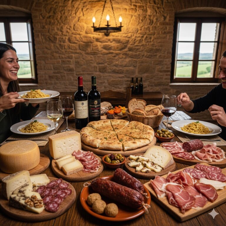 Viaggio nei sapori umbri con una Merenda sinoira a Perloz