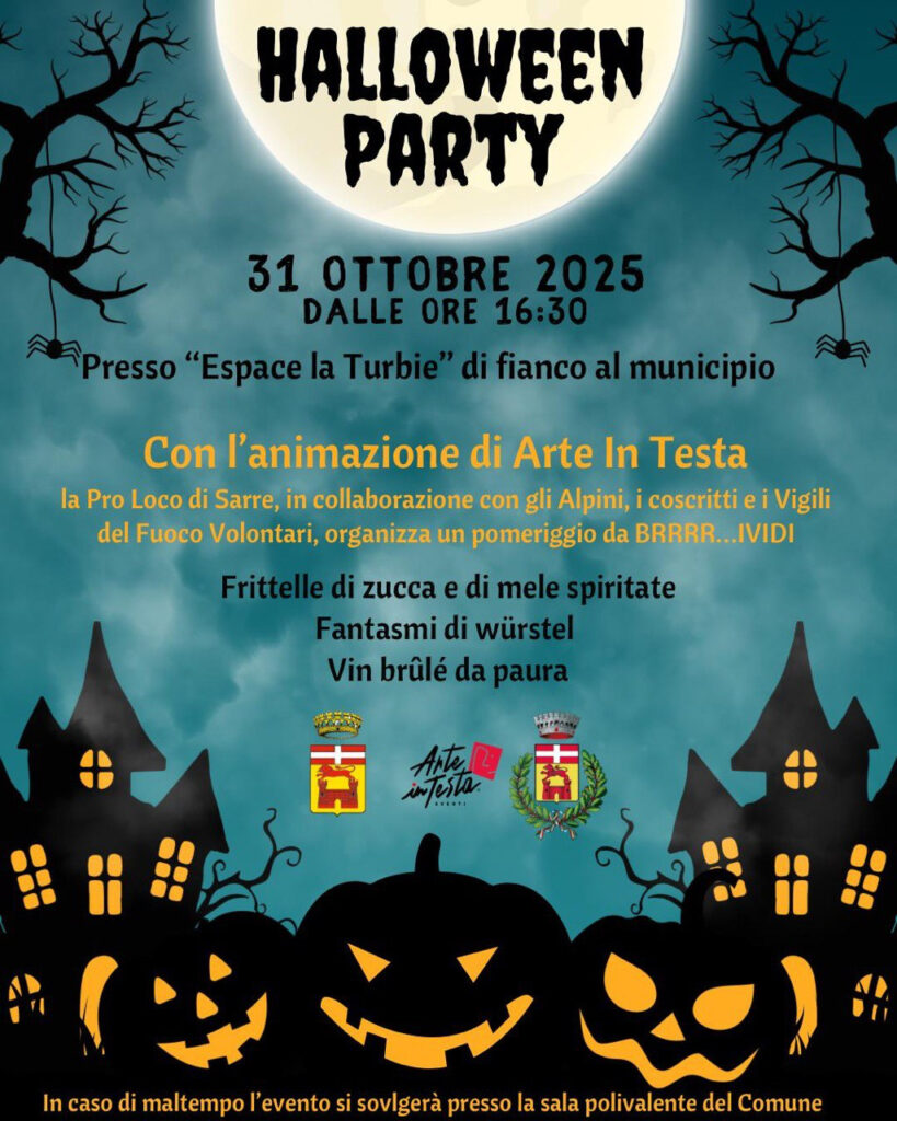 Locandina Halloween party a Sarre